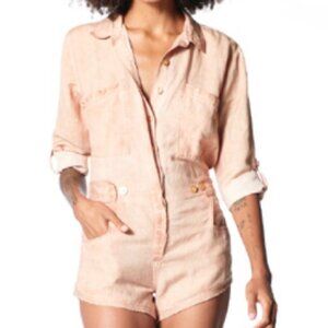 YOUNG FABULOUS AND BROKE CAMEL COLOR ROMPER MED EX COND